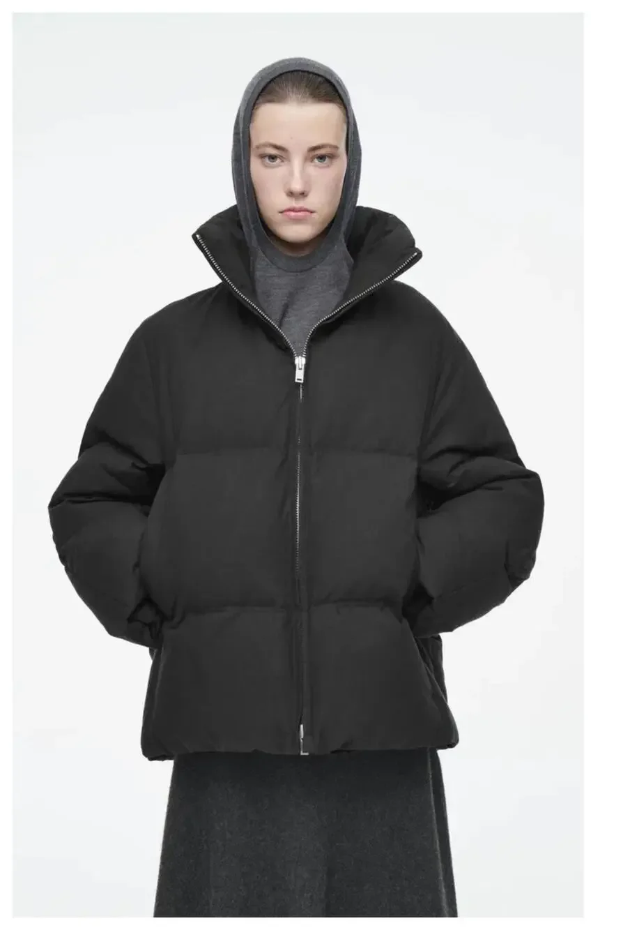 NEW COS Oversized Hooded Down Puffer Jacket Size US/Large